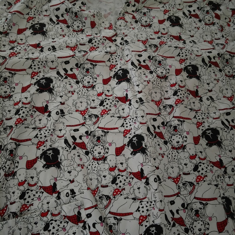 Scrubs Top - Medium - Gently Used - Dogs